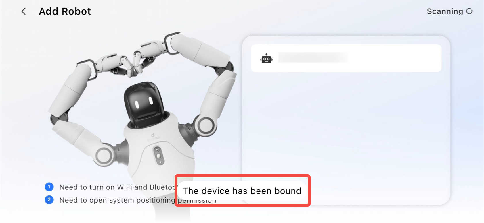 Error: the device has been bound