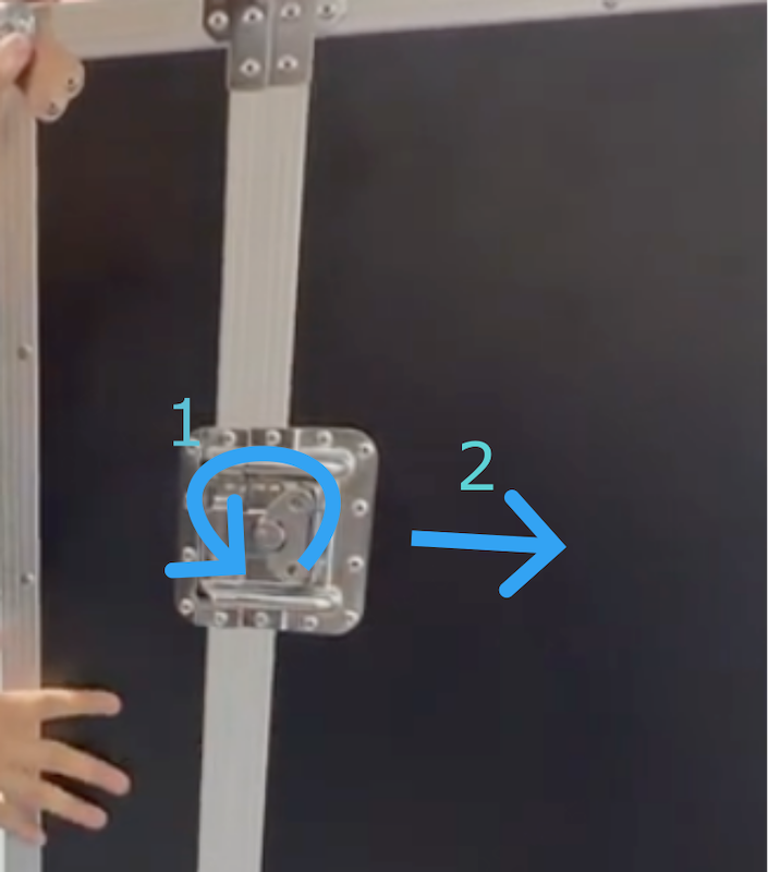 Follow the procedures to open the latches.