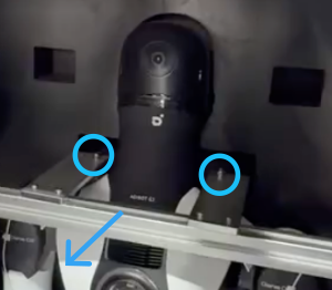 Remove the two screws from the robot's shoulder and remove the metal bracket.